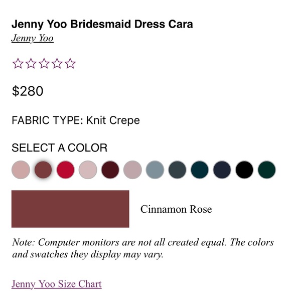 Jenny Yoo Cara Bridesmaid dress size 12 cinnamon rose color - Picture 2 of 3